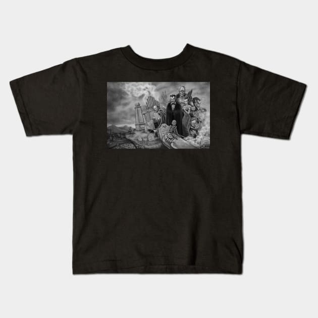 Universally Monstrous Kids T-Shirt by Ostrander